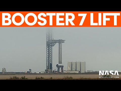 Booster 7 Removed From Launch Mount After Raptor Swap | SpaceX Boca Chica