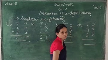 Maths ch 4 Subtraction of 2 dight numbers part -2 class-2
