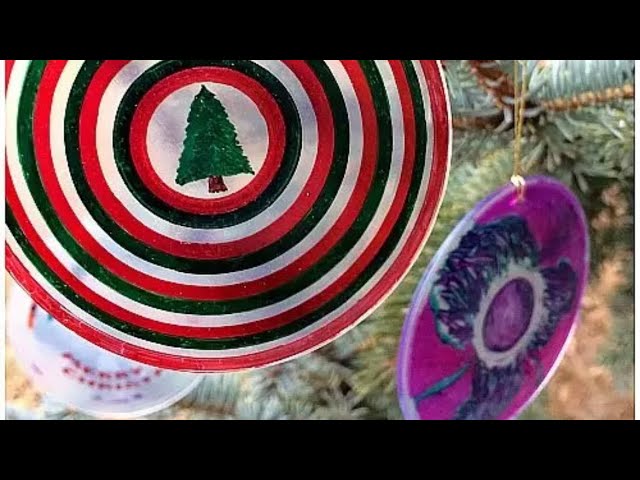 Recycled Shrinky Dink Ornaments - As For Me and My Homestead