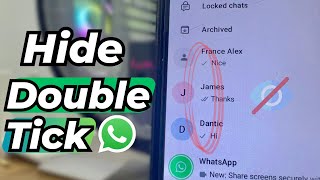 WhatsApp No Double Tick Settings || Hide Double Tick on WhatsApp 2025