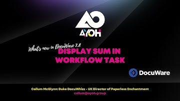 Display SUM in Workflow - DocuWare What