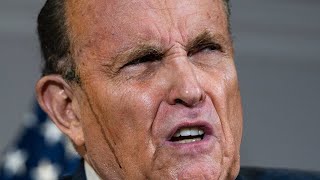 Giuliani MELTS at Deranged Trump Fraud Briefing