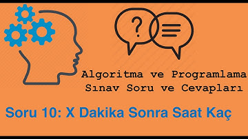 Algoritma ve Programlama Sınav Soruları 10 - X Dakika Sonra Saat Kaç