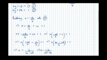 Deriving the inverse of a 2x2 matrix [Yr1 Further (Pure Core)]