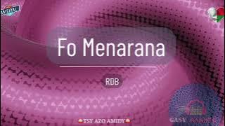 FO MENARANA: [Tantara Rdb] #gasyrakoto