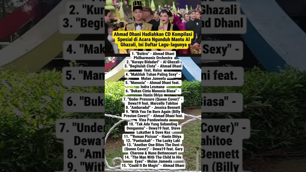 Ahmad Dhani Hadiahkan CD Kompilasi Spesial di Acara Ngunduh Mantu Al Ghazali,Ini Daftar lagunya