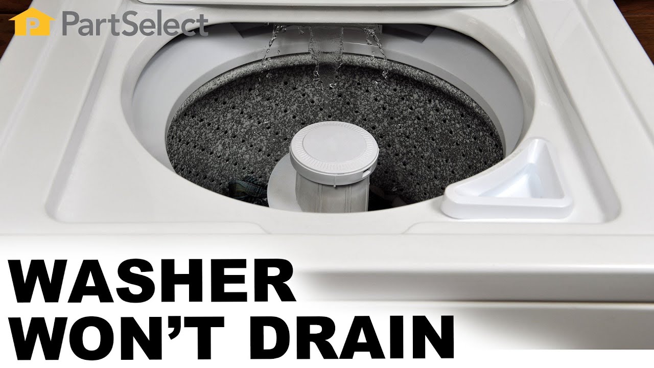 Washer Troubleshooting: Top-Load Washer Won't Drain - How to Fix Your Washer  | PartSelect.com - YouTube