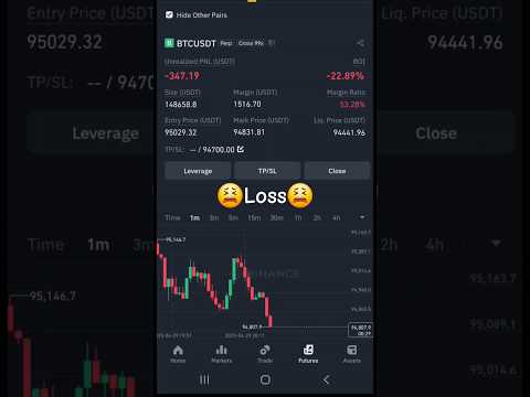 RIP! Bitcoin Trade goes wrong 😫 Trading Loss #futurestrading #loss