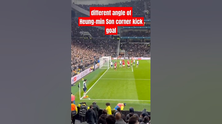 different angle of Heung-min Son corner kick goal against Mancheter united #carabaocup #highlights