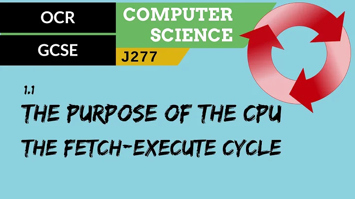 1. OCR GCSE (J277) 1.1 The purpose of the CPU - The fetch-execute cycle