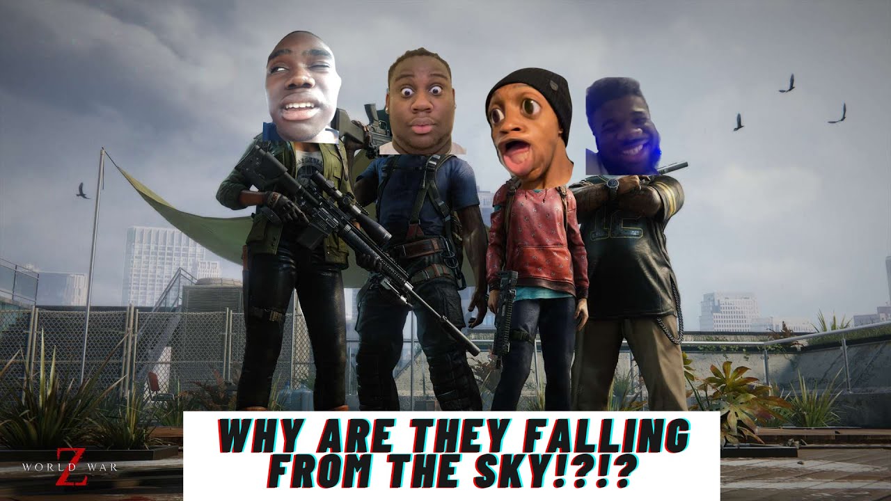FOUR BLACK MEN RUN FROM FLYING ZOMBIES!?!? World War Z (WWZ) Playthrough Episode Two