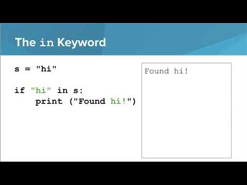 Python- The in Keyword