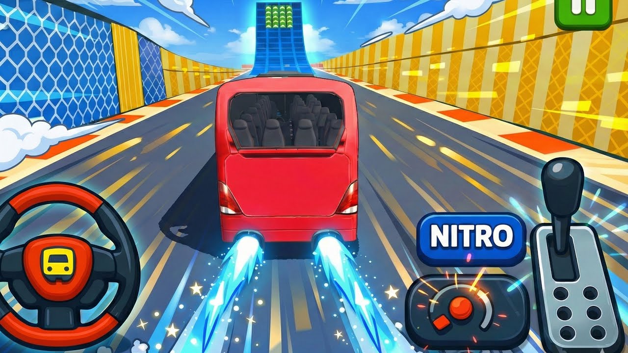 Безумие на гигантском автобусе с мега-рампой | Экстремальные трюки в небе и невозможные прыжки: Г...