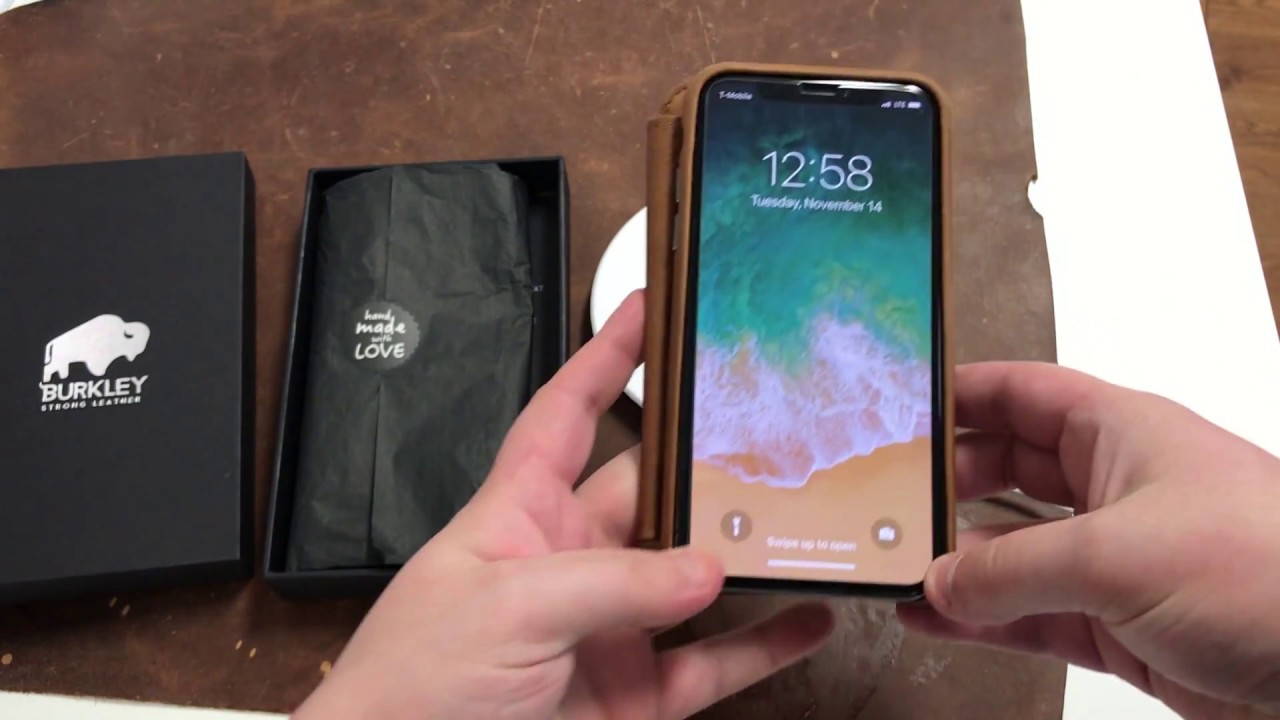 BlackBrook Burkley Case Leather Wallet Folio Case for Apple iPhone  X/XS | Tan