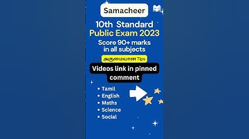 Tips to get 90 marks above in all subjects in the 10th public exam 2023🎓📖