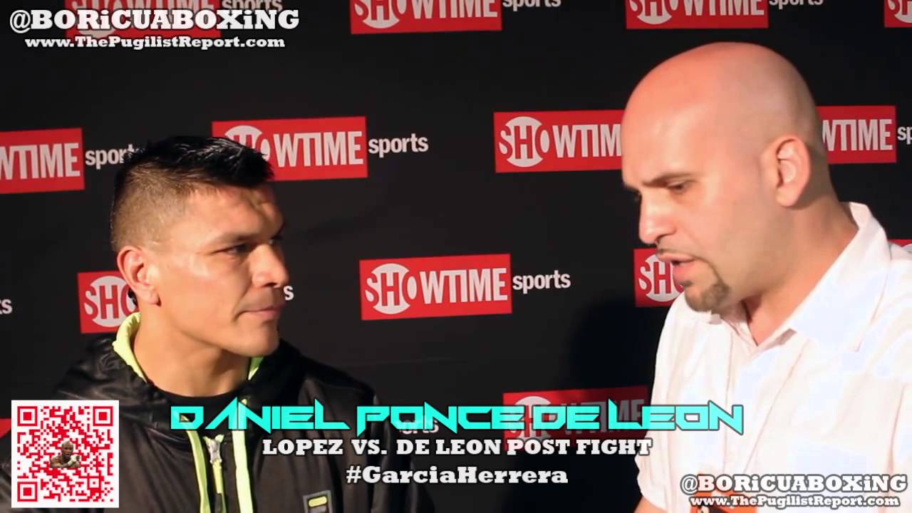 JUANMA LOPEZ defeated DANIEL PONCE DE LEON by TKO - Post Fight Interview with PONCE!