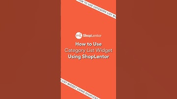 How to use Category List Widget #wordpresstutorial #elementor #woocommerce