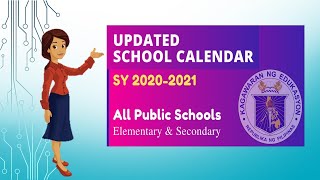 Updated School Calendar SY 2020 2021 Guide