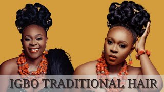 NIGERIAN TRADITIONAL HAIRSTYLE | #igbo wedding hairstyle screenshot 4
