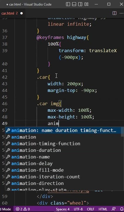 Car Animation | HTML CSS - YouTube