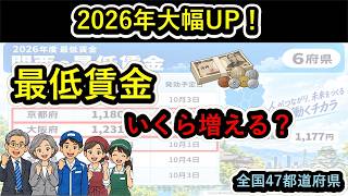 【労働法】2026年最低賃金　全国47都道府県を一気に解説！全国平均1,177円へ