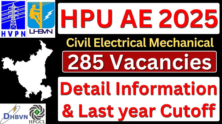285 Vacancies - Assistant Engineer in Haryana Power Utility through GATE | HPU AE Detail Information