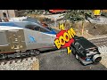 Trains hitting cars