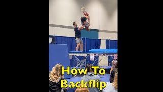 TRAMPOLINE SPOTTING GYMNAST TRAINING 🫨 Frontflip Tutorial, How To Backflip Spotting Olympian Coach