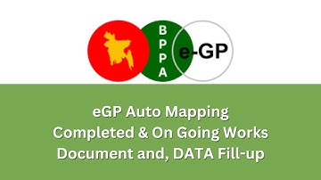 eGP Auto Mapping Completion Certificate and On Going Works, DATA