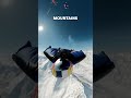 Wingsuit Fly By Skis With Perfect Timing On Slopes