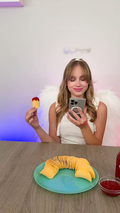 Angel vs Demon! 😇😈 Do You Like Spicy Chips? 🌶️🔥