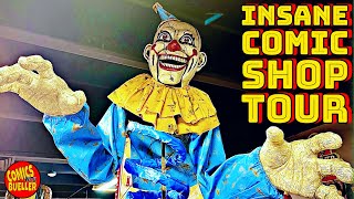 The Most Bizarre Comic Shop Ever, I LOVE IT!!!  Let's Go Inside....Comic Shop Tour