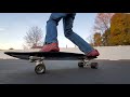 Pumping and carving SwellTech Premiere Blackout surfskate, very surfy feeling, low POV