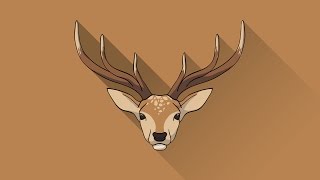 [Illustrator] Deer Icon Speed Drawing