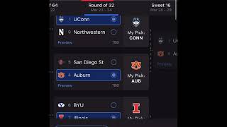 Filling out my 2024 March Madness Bracket