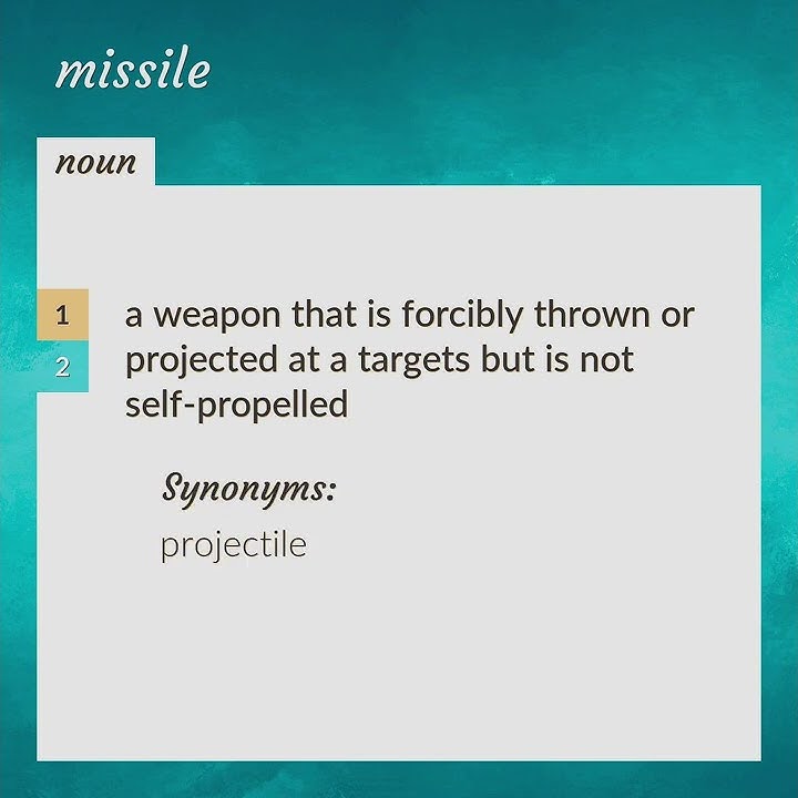 Missile | meaning of Missile