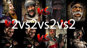 PHILIPP SULTAN VS CALIPH MARSHALL VS 2 SNAKES VS LIONHEART RAT | Stronghold Crusader Ai Battle