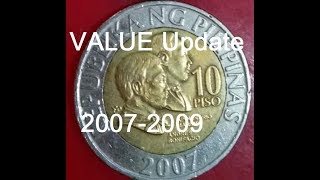 2007 - 2009 Value Update - Halaga Ng 10 Peso Coin From 800 To ?K