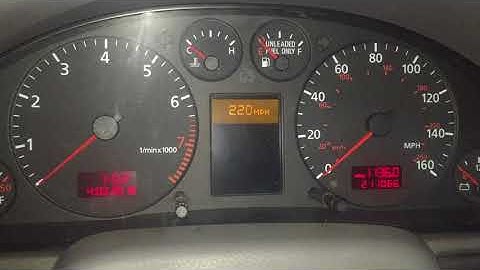 Adjust second speed warning Audi A4 S4 RS4 B5