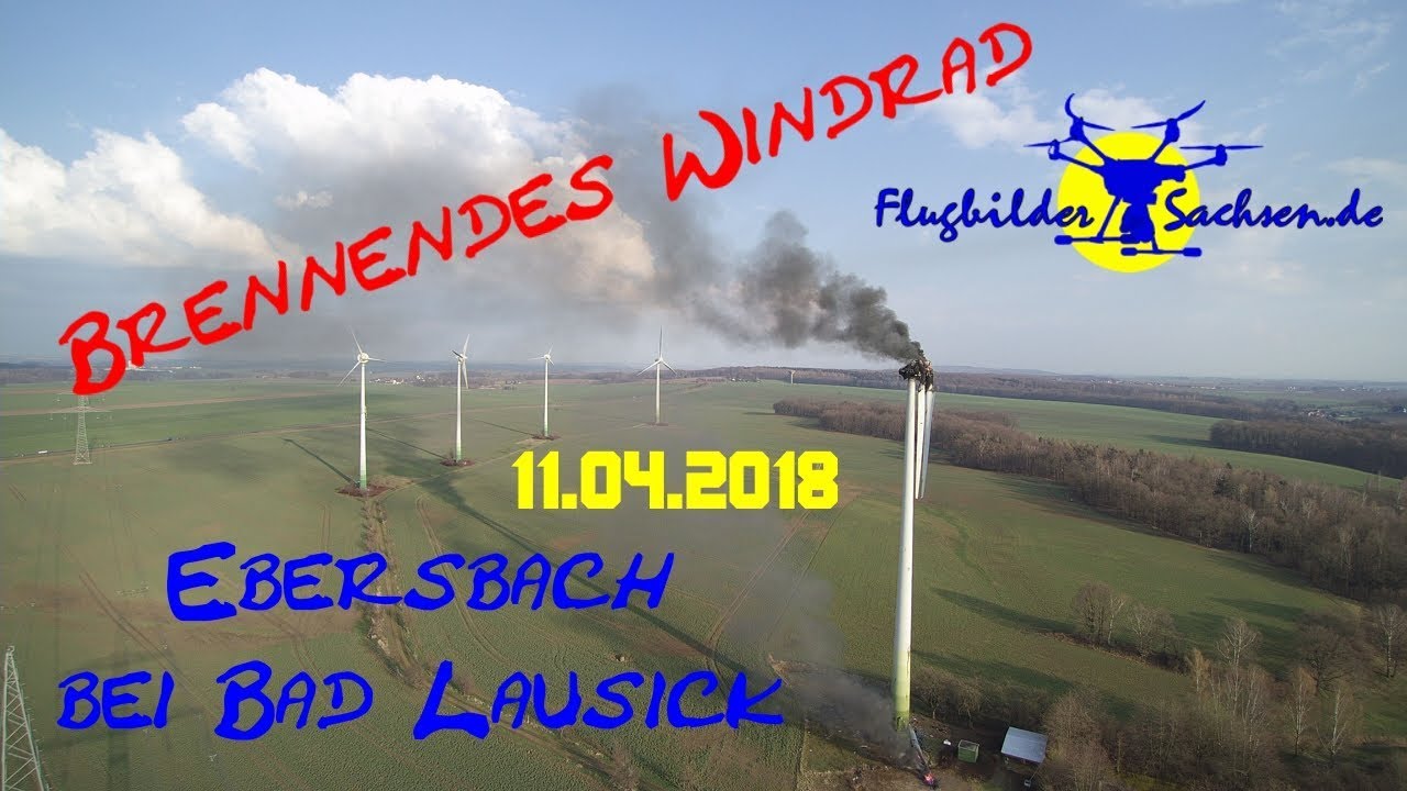 Windrad Brennt Nach Blitzeinschlag Bei Ebersbach Ab