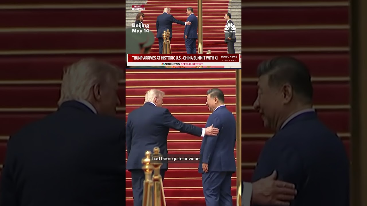 President Trump and Chinese President Xi meet at the Great Hall of the People in Beijing President Trump and Chinese President Xi meet at the Great Hall of the People in Beijing