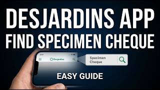 How to Find Specimen Cheque on Desjardins App | Desjardins Specimen Cheque | Desjardins Void Cheque