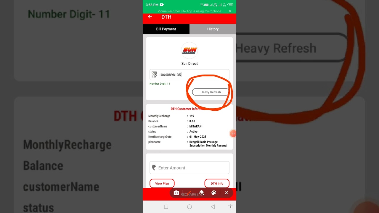 DTH HEAVY REFRESH OPTION ,NEW option