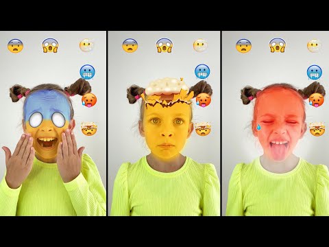 Funny Hot vs Cold | Cartoon Emoji Challenge #Shorts by Anna Kova