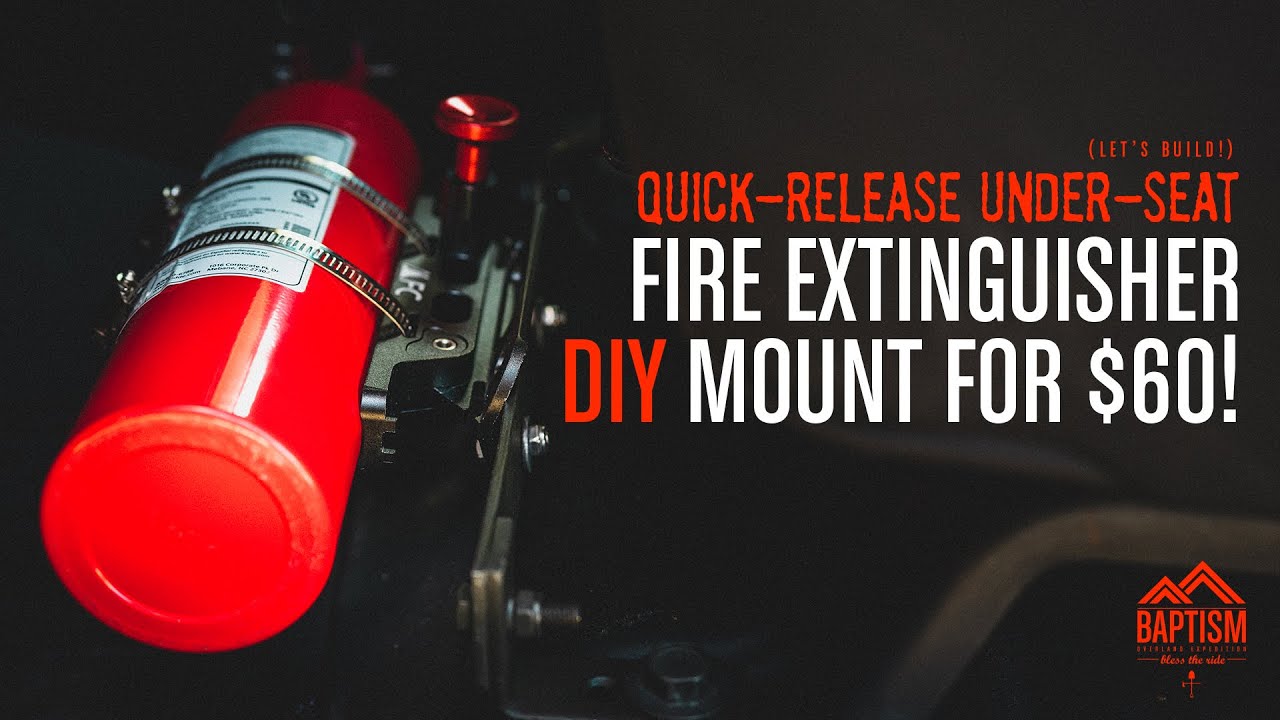 DIY QuickRelease UnderTheSeat Fire Extinguisher Mount for 60! YouTube