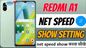 Redmi A1 net speed show setting | redmi A1 me net speed show kaise karen
