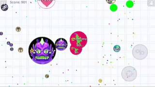 A NOOB SKIN DESTROYING ALL BIG TEAM | Agar.io Mobile Solo Gameplay