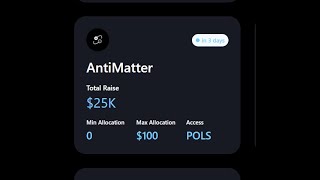 How to apply for Antimatter IDO Whitelist (Polkastarter IDO) $POLS $MATTER