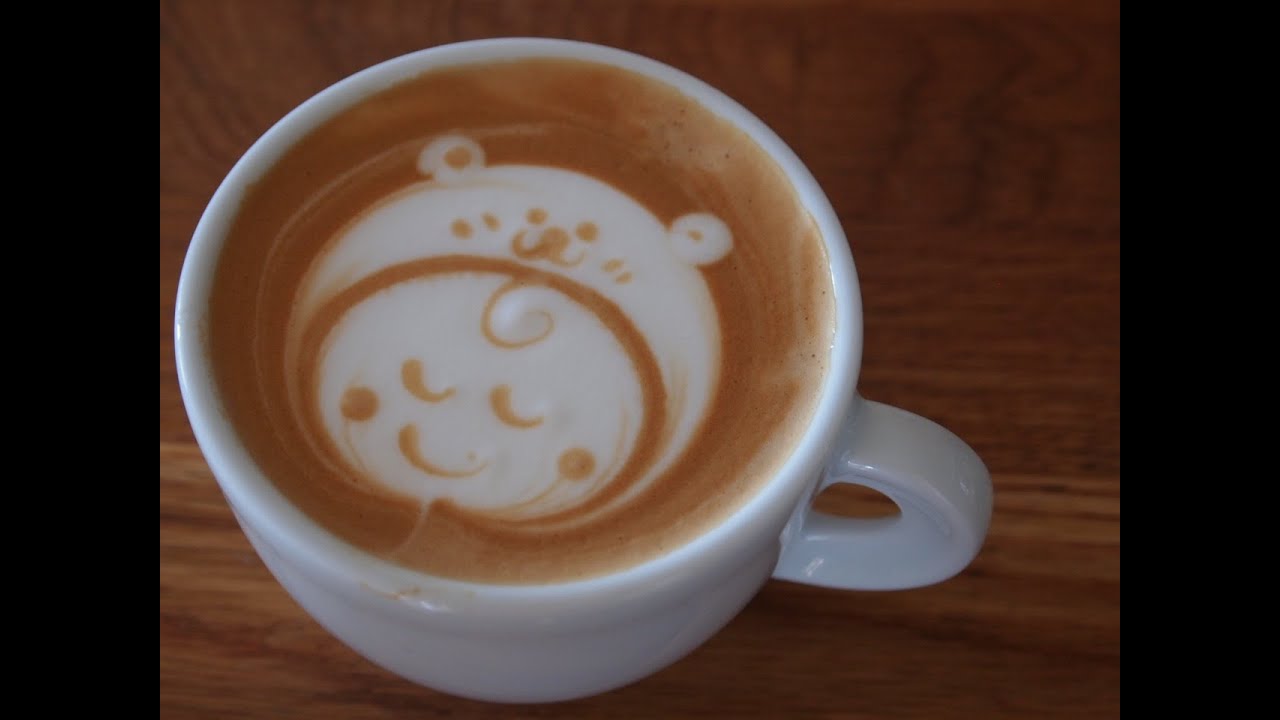 ラテアート動画 かぶりものキャラクター クマ Latteart Youtube