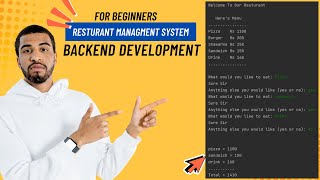 How to Create a Restaurant Management System in Python | Backend Development Tutorial | Mini Project